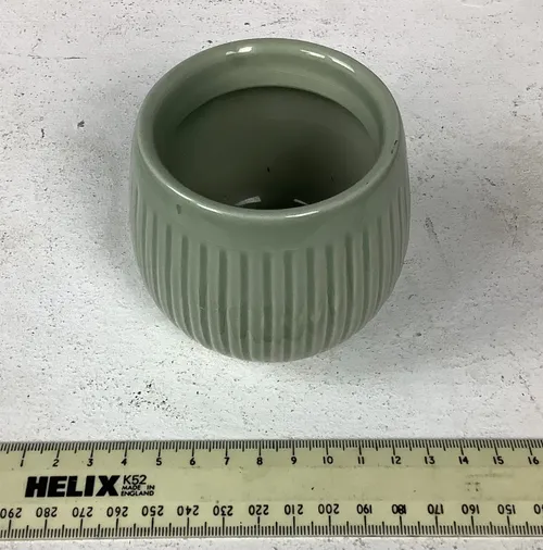 Small Green Ceramic Plant Pot