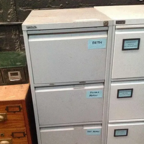 Grey Metal 4 Drawer Bisley Filing Cabinet Modern