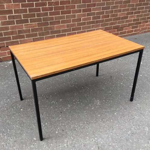 Rectangular Wood Veneer Top Office Desk Table