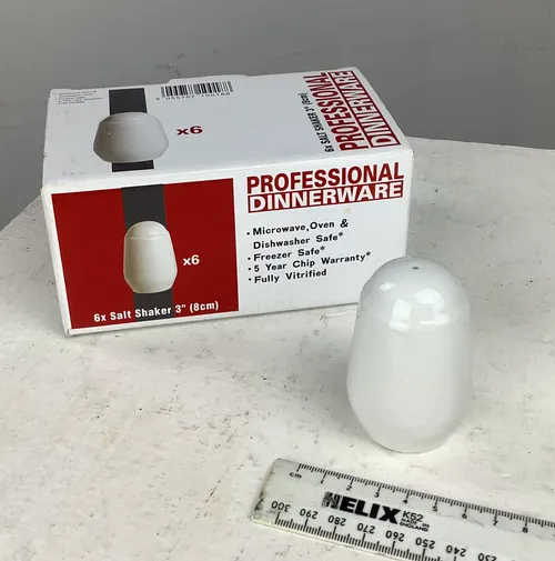 Professional Dinnerware White Ceramic Salt Shaker