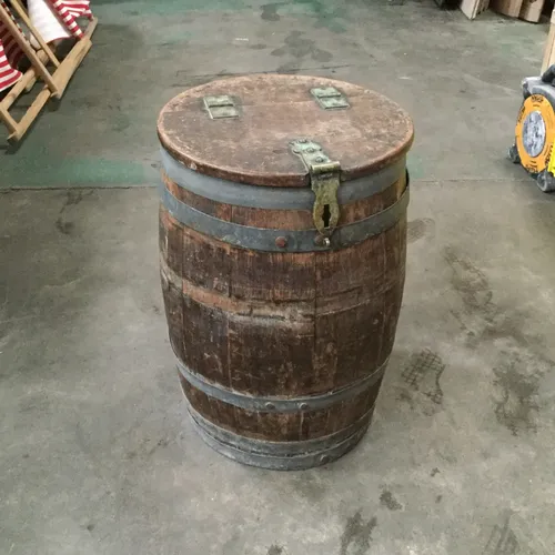 Small Wooden Barrel with Removable Lid 'Sugar'