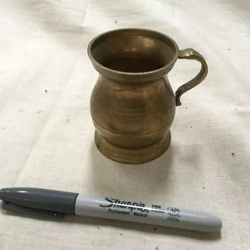 Small brass metal tankard