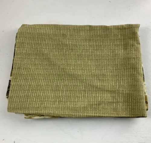 Green woven style curtains