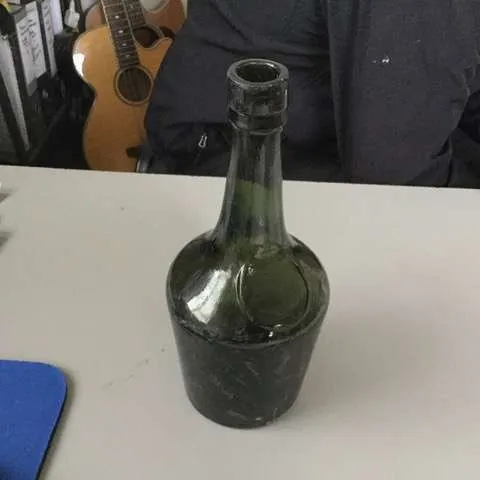 Period Green Glass Spirit Bottle