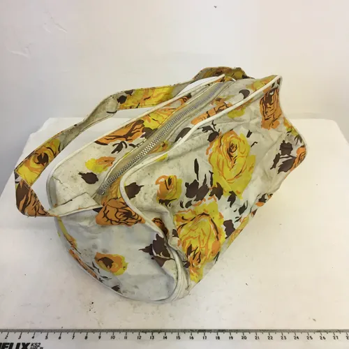White and Yellow Floral Washbag/Make Up Bag