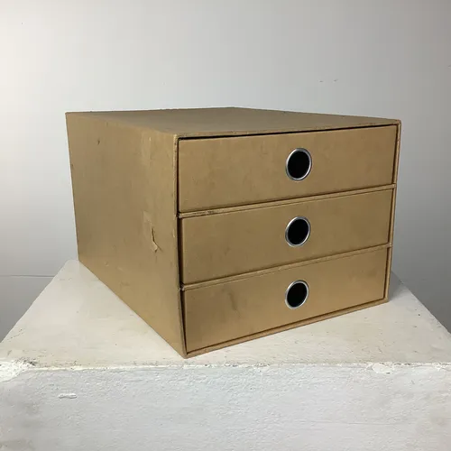 Cardboard 3 Drawer Storage Filing Unit