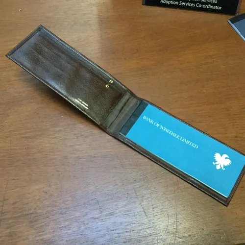 Brown Leather Chequebook Holder