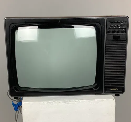 Period Ferguson TX Television with Dark Wood Casing