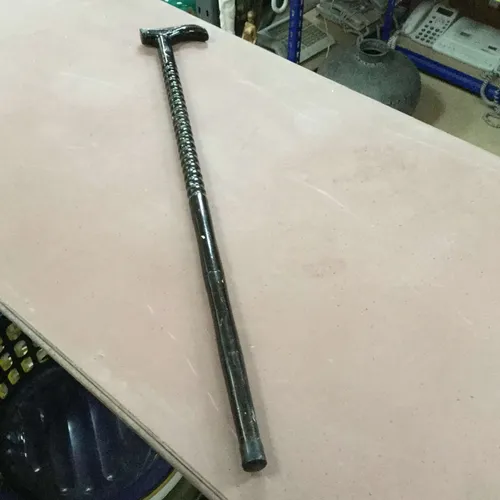 Modern black walking stick