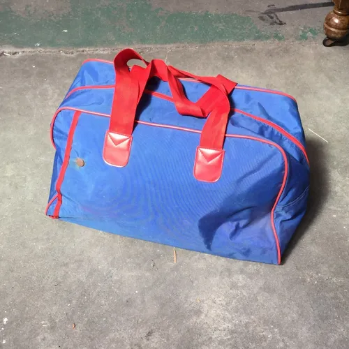 Blue and Red Hold-all Bag