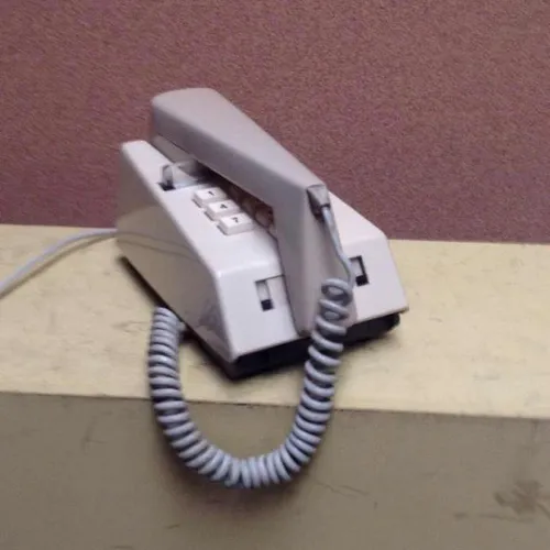 beige / cream corded push button trimphone