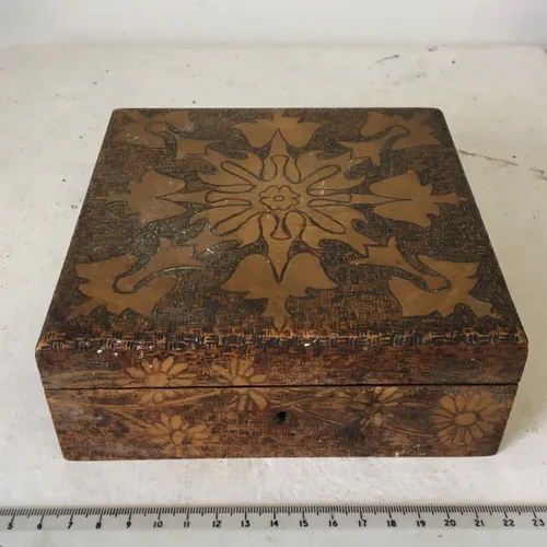 Ornate carved wooden box
