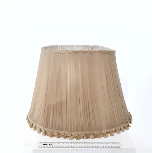 Period Pleated Fabric  Lampshade with Tassels