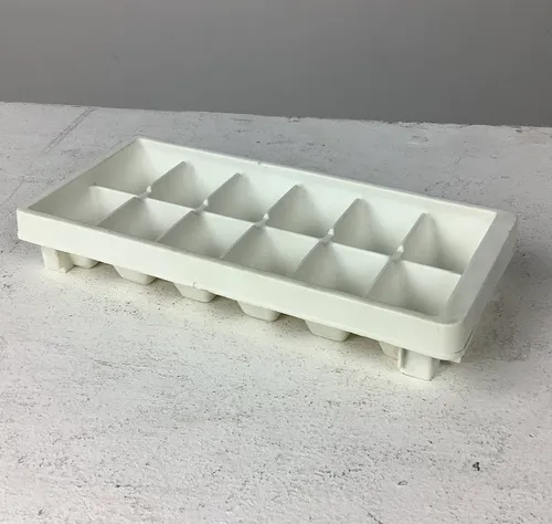 White Plastic Ice Cube Tray