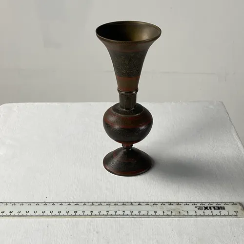 Metal vase brown colours