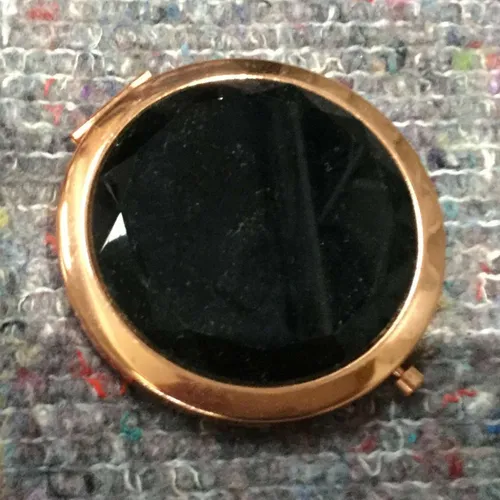 Copper/Black compact mirror