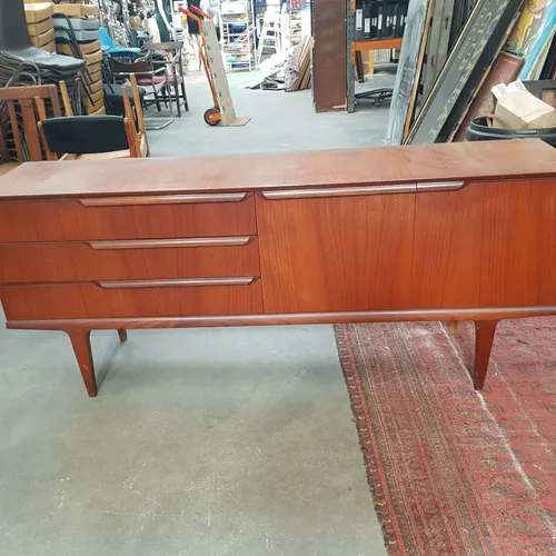 Period Wooden Sideboard with Drawers and Cupboard Section
