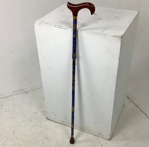 Blue Patterned Walking Stick