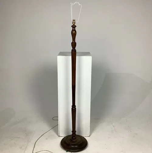Period wood standard lamp 