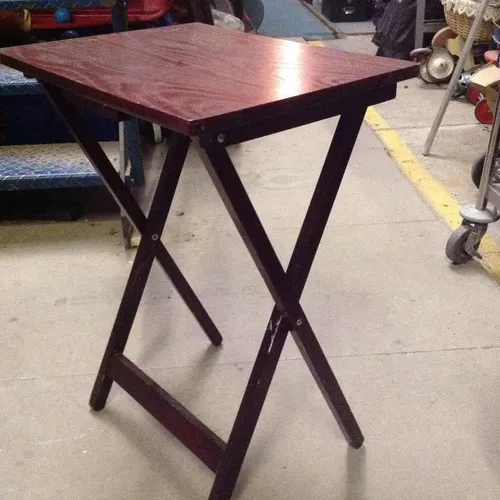 wooden folding card table