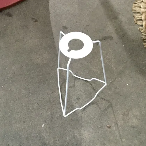 White Lamp Shade Carrier Holder