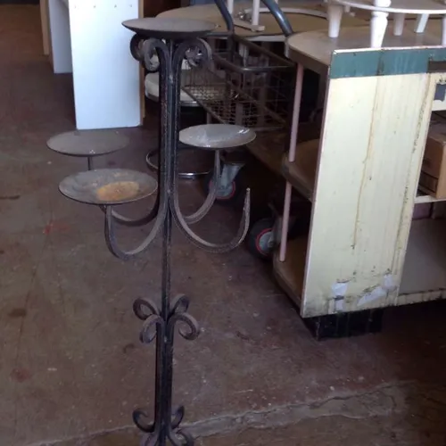 black metal candelabra candle holder