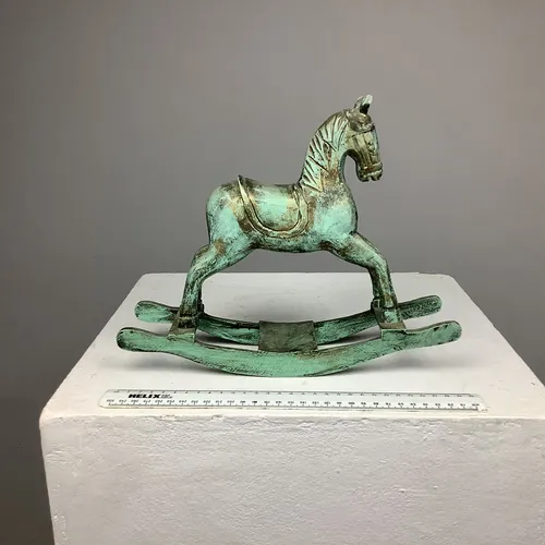 Ornamental Green Wood Rocking Horse
