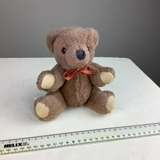 Small Brown Teddy Bear with Bow