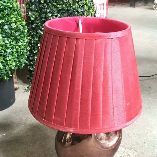 Small Red Pleated Shade