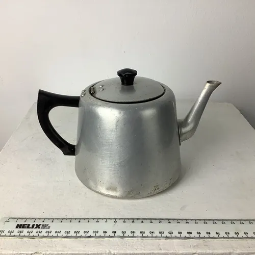 Aluminium Metal teapot with Black Handle 