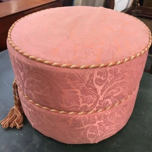 Round Peach Pouffe / Footstool
