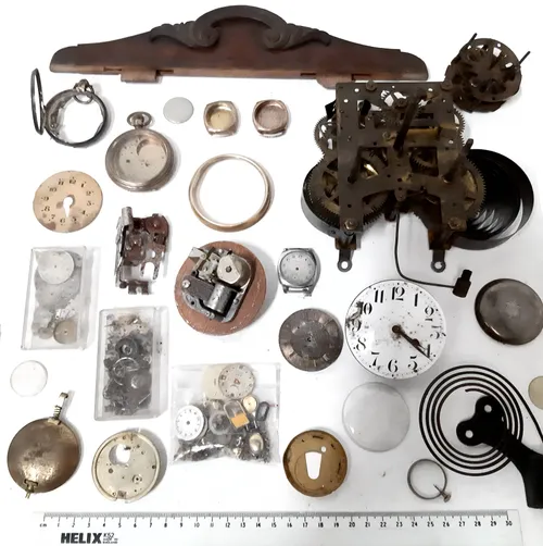 Box of clock parts