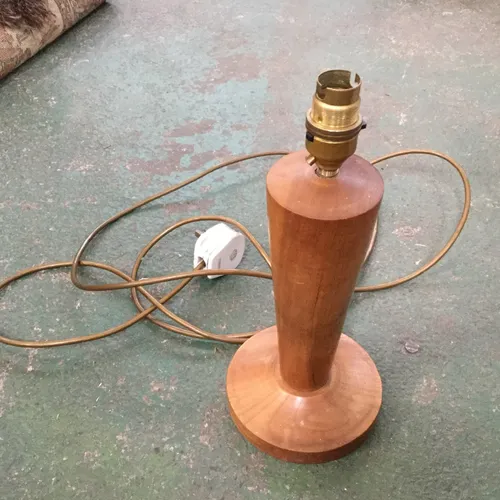 Angled Wood Lamp Base