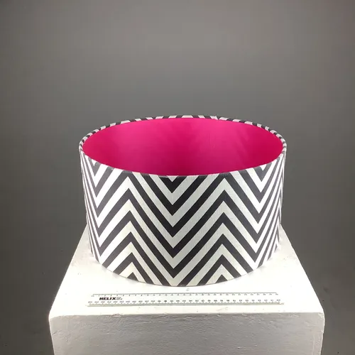 Black and White zigzag lampshade 