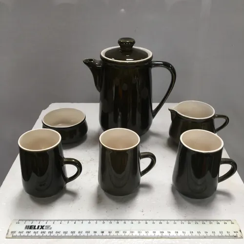 Green Glazed Coffee Set