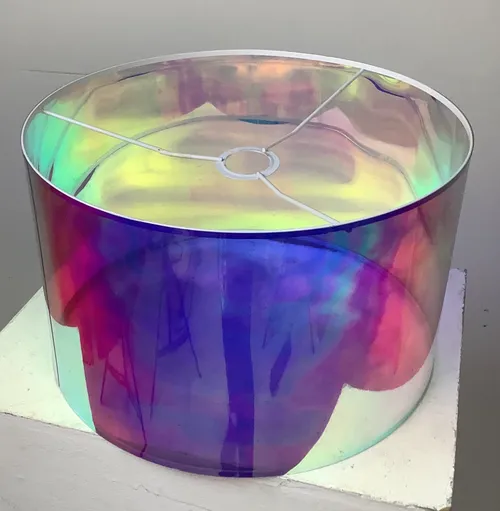 Rainbow Holographic Round Lampshade