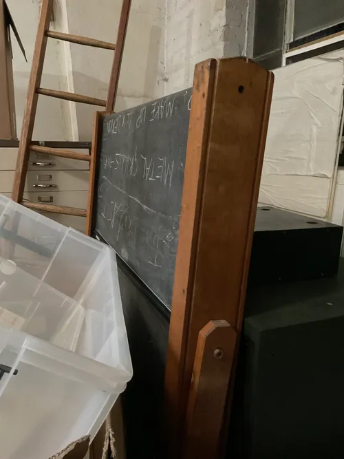 Vintage School rotating blackboard