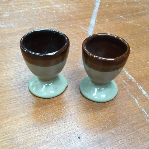 Pair of Glazed Egg Cups