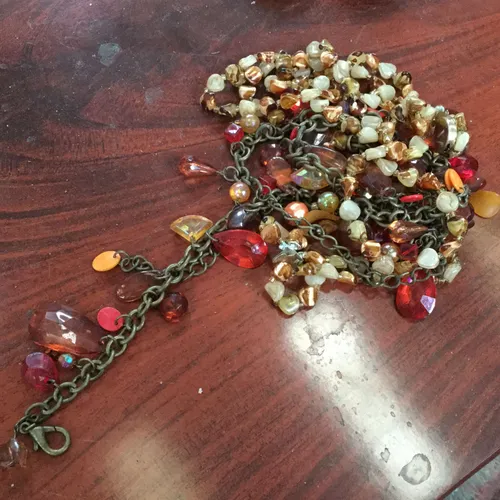 Large Necklace with Assorted Gem Stones
