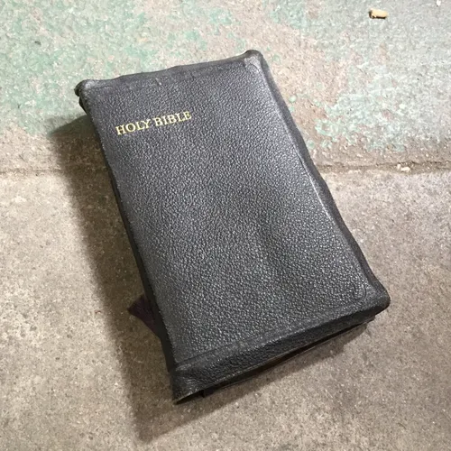Period Black with Gold Text Holy Bible (A5 size)