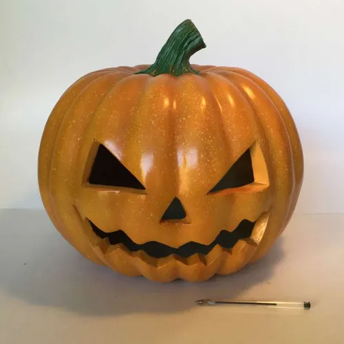 large fibreglass orange and green Halloween pumpkin (3 available)