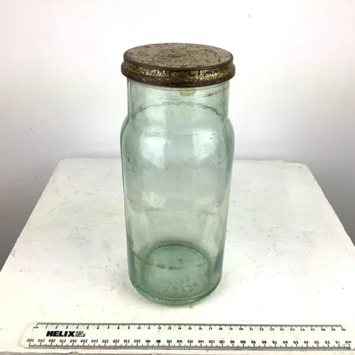 1920s Geo Fowler, Lee & Co. Ltd Vacuum Cover Glass Jar (No. 56)
