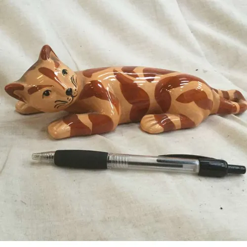 Ceramic Ginger Cat figurine 