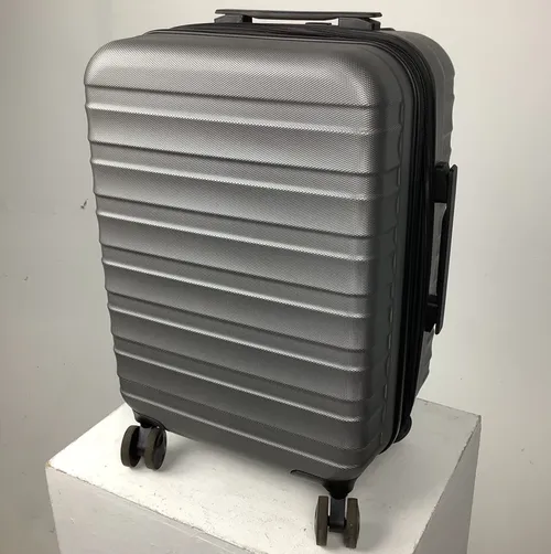 Silver and Black Suitcase on Wheels