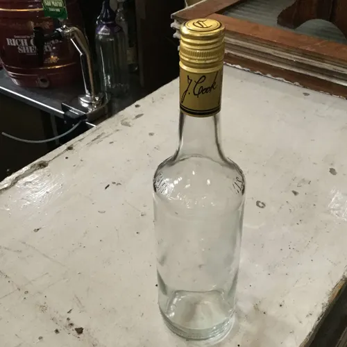 Clear glass bottle