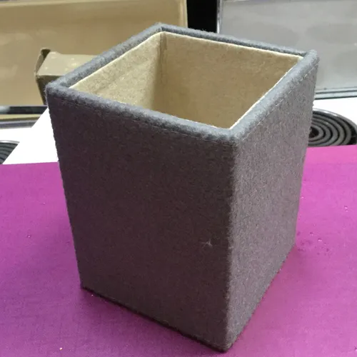 Grey fabric pen pot