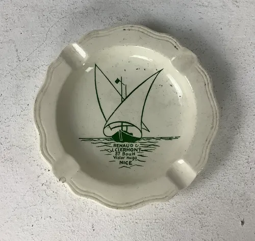 Antique Renaud & J Clermont “Victor Hugo, Nice” ashtray