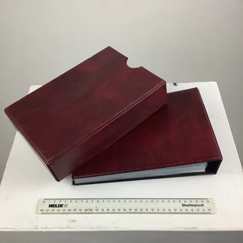 Red / Burgundy Cigarette Card Binder / Slipcase / Folder 