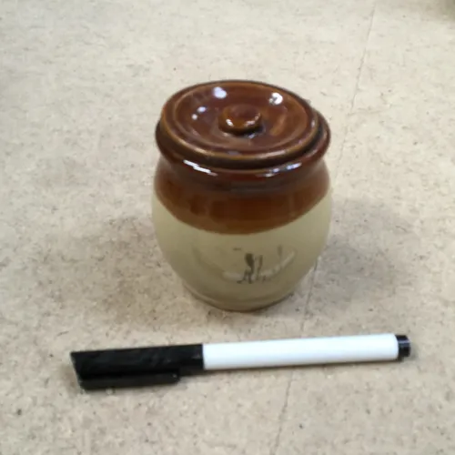 Small Stoneware Jar with Lid