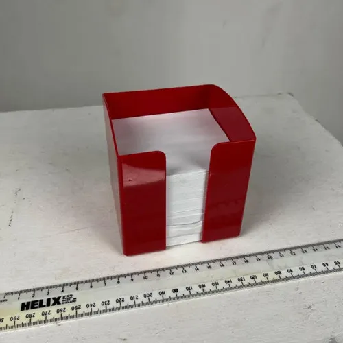 Red Plastic Post It Note Holder